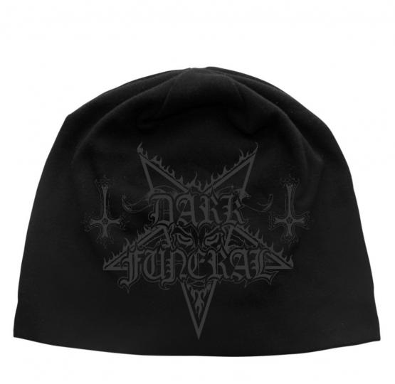 DARK FUNERAL Discharge printed jersey beanie hat