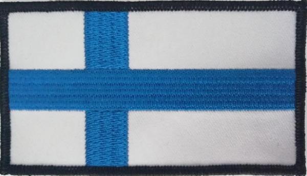 FINLAND BLACK METAL Finnish flag patch