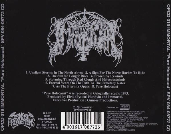 IMMORTAL Pure holocaust (first press)