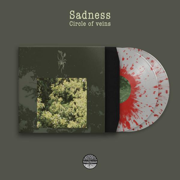 SADNESS Circle of Veins (splattered silver and red)