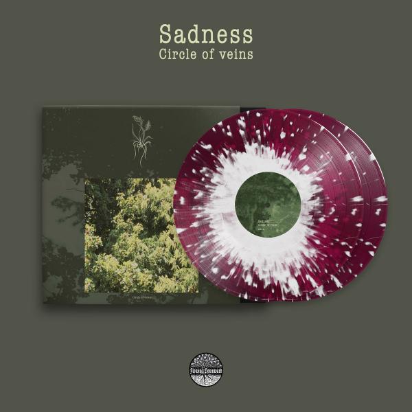 SADNESS Circle of Veins (splattered trans violet and white)