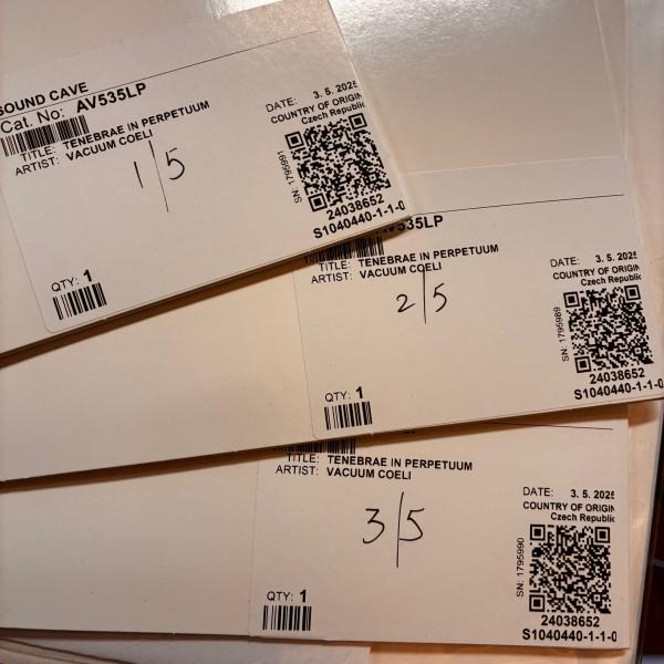 TENEBRAE IN PERPETUUM Vacuum Coeli (test pressing)